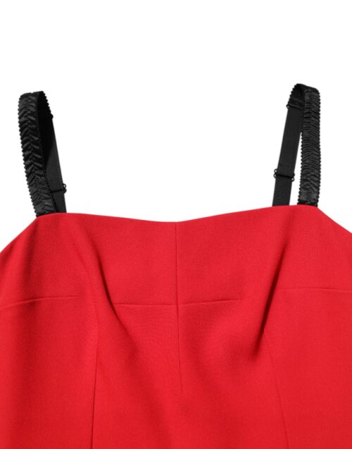 Dolce & Gabbana punane veniv kehasse töödeldud põlvepikk kleit