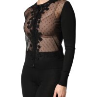 Dolce & Gabbana must õhuline nööbitav kardigan