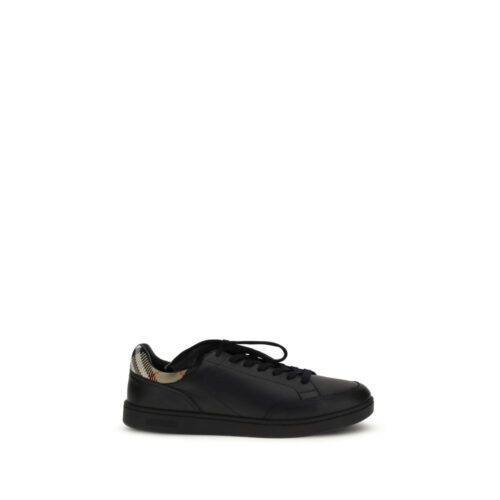 9900916-1.jpeg Burberry Black Calf Leather Bos Taurus Low Top Sneakers