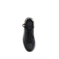 9900919-1.jpeg Burberry Black Calf Leather Bos Taurus Low Top Sneakers
