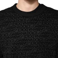 9914624.jpeg Dolce & Gabbana must monogrammiga ümara kaelusega sviiter