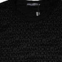 9914626.jpeg Dolce & Gabbana must monogrammiga ümara kaelusega sviiter