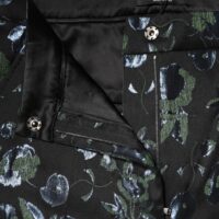 Dolce & Gabbana sinakasrohelised lillelised metallik kitsad püksid