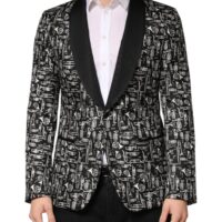 Dolce & Gabbana must Jazz Club siidist ühe nööbiga bleiser