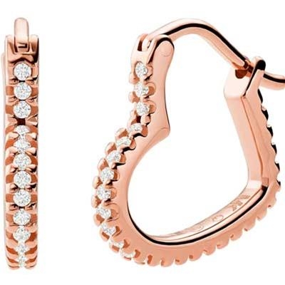 Michael Kors hõbedast südamekujulised kõrvarõngad