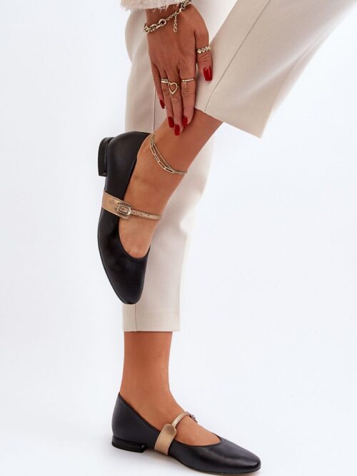 Elegantssed naturaalnahast ballerinad rihmaga