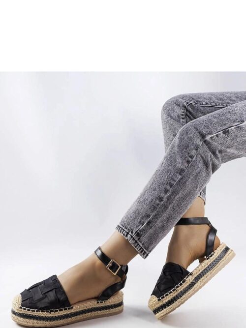 Mustad platvorm espadrillid naistele Solea