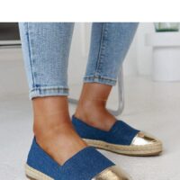 Sinised kuldsed espadrillid Solea naistele
