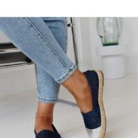 Solea sinised espadrillid naistele, 2 cm tallaga