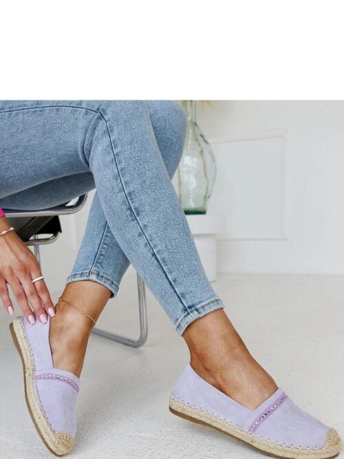 Naiste lilla espadrillid Solea pärlite ja tsirkoonidega