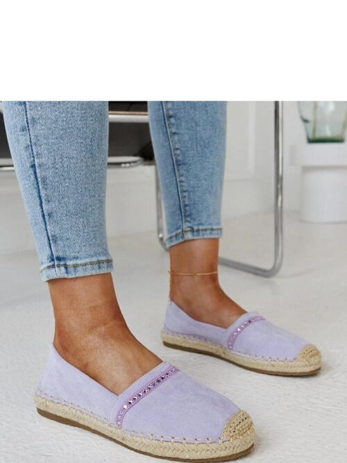Naiste lilla espadrillid Solea pärlite ja tsirkoonidega