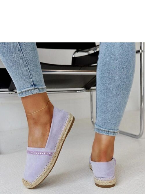 Naiste lilla espadrillid Solea pärlite ja tsirkoonidega
