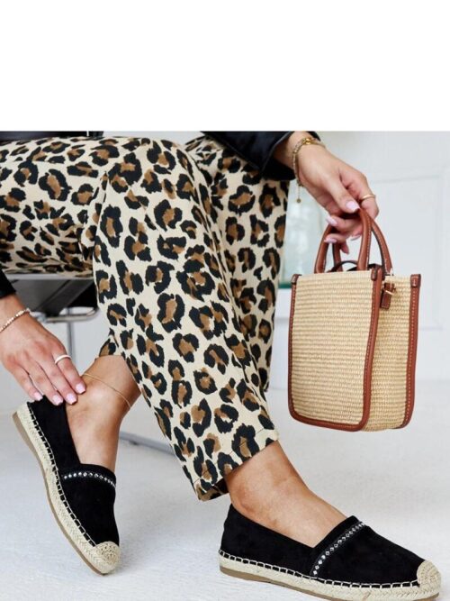 Mustad espadrillid Abia tsirkoonidega