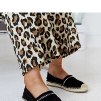 Mustad espadrillid Abia tsirkoonidega