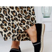 Mustad espadrillid Abia tsirkoonidega