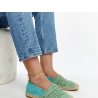 Naiste mintrohelised pitsilised espadrillid Solea
