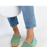 Naiste mintrohelised pitsilised espadrillid Solea