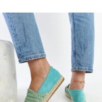 Naiste mintrohelised pitsilised espadrillid Solea