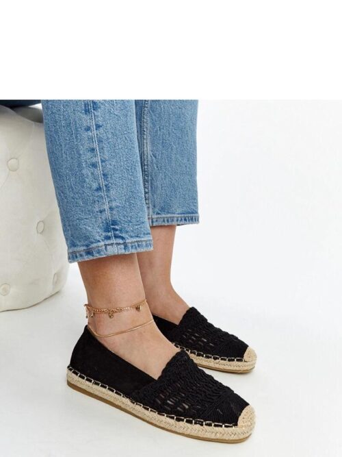 Mustad pitsilised espadrillid Solea naiselikuks suveks