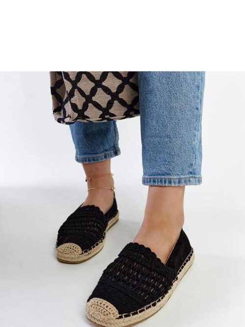 Mustad pitsilised espadrillid Solea naiselikuks suveks