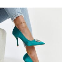 Rohelised satiinist kõrged kontsad Susegana 207513