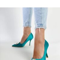 Rohelised satiinist kõrged kontsad Susegana 207513