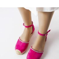 Roosad espadrillid Licia madala kontsaga