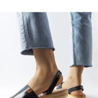 Mustad platvorm espadrillid Solea 3 cm tallaga