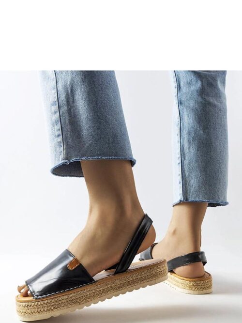 Mustad platvorm espadrillid Solea 3 cm tallaga