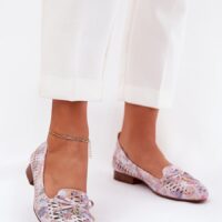 Jezzi roosad seemisnahast baleriinad 209040