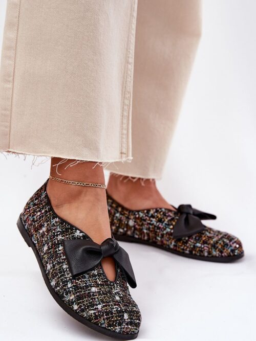 Naiste nahast baleriinid lipsuga igapäevaseks kandmiseks