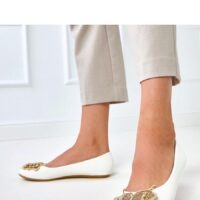 Naiste baleriinid dekoratiivse liblika ja tsirkoonidega