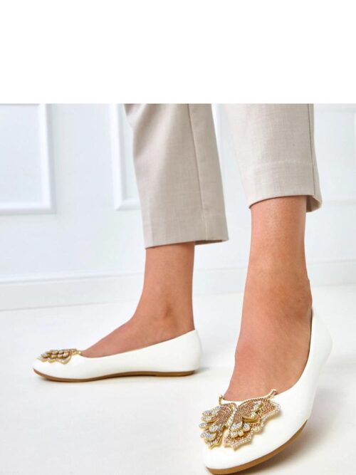 Naiste baleriinid dekoratiivse liblika ja tsirkoonidega