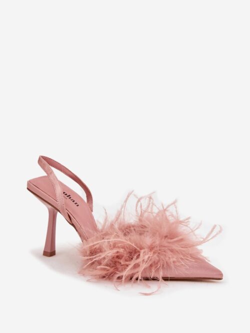 Naiste kõrged kontsad sulgedega 219818