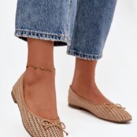 Naiste kootud baleriinid pehme sisetallaga