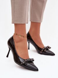 Klassikalised lakknahast kõrged kontsad 221175