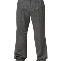 Dolce & Gabbana Hallid hagijahambamustriga sirge lõikega püksid 7 Dolce & Gabbana Hallid hagijahambamustriga sirge lõikega püksid