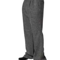 Dolce & Gabbana Hallid hagijahambamustriga sirge lõikega püksid 8 Dolce & Gabbana Hallid hagijahambamustriga sirge lõikega püksid