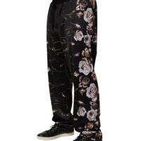 Dolce & Gabbana Mustad lillemustrilised chino-püksid 9 Dolce & Gabbana Mustad lillemustrilised chino-püksid