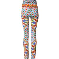 Dolce & Gabbana mitmevärvilised Carretto mustriga kõrge vöökohaga retuusid 8 Dolce & Gabbana mitmevärvilised Carretto mustriga kõrge vöökohaga retuusid