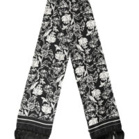 Dolce & Gabbana must-valge lillemustriga sall 6 Dolce & Gabbana must-valge lillemustriga sall