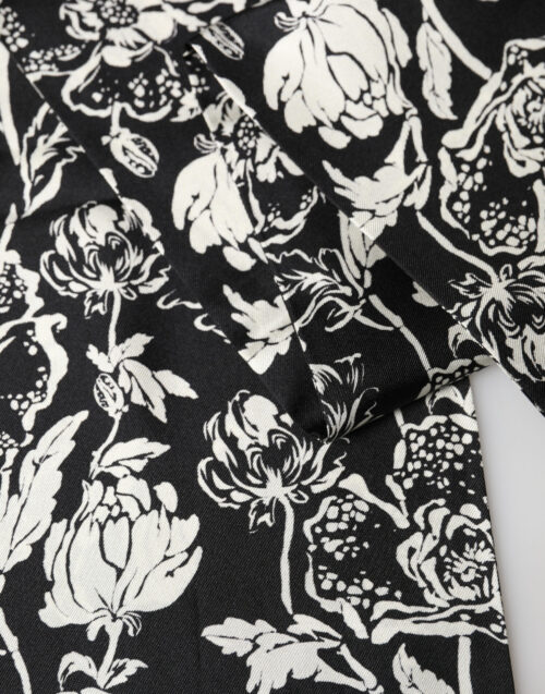 Dolce & Gabbana must-valge lillemustriga sall 3 Dolce & Gabbana must-valge lillemustriga sall