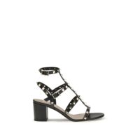 Valentino Garavani Mustad platvormsandaalid Rockstud