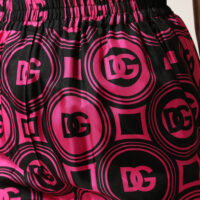 Dolce & Gabbana mustad fuksiaroosa logoga lühikesed püksid 11 Dolce & Gabbana mustad fuksiaroosa logoga lühikesed püksid