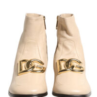 Dolce & Gabbana beežid poolsaapad logoplaadiga