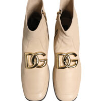 Dolce & Gabbana beežid poolsaapad logoplaadiga