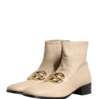 Dolce & Gabbana beežid poolsaapad logoplaadiga