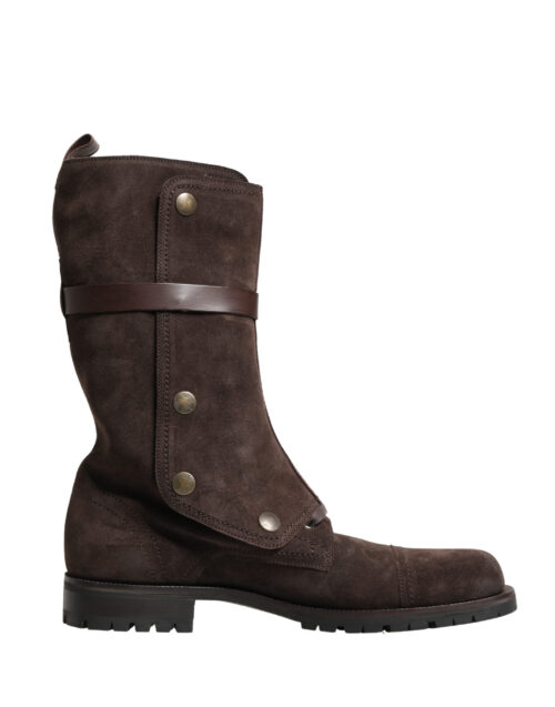 Dolce & Gabbana Pruunid võitlussaapad Buckle Boots 7 Dolce & Gabbana Pruunid võitlussaapad Buckle Boots