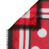 Dolce & Gabbana punane täpilise mustriga ruutsall 130cm x 130cm 7 Dolce & Gabbana punane täpilise mustriga ruutsall 130cm x 130cm