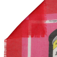 Dolce & Gabbana roosa kaelasall DG Amore Print 140cm x 140cm